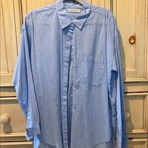 Women's Blue Button-Up Shirt